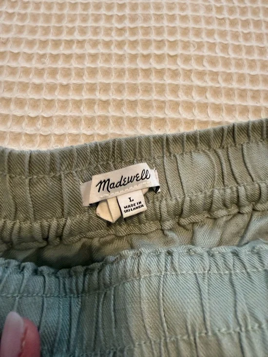 Madewell Olive Drawstring Mini Skirt - Picture 2 of 2